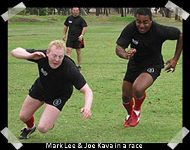 Mark Lee & Joe Kava in a race